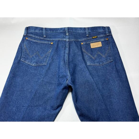 Wrangler 13MWZPW Men's Regular Fit Straight Leg Blue Denim Jeans - Size 40x33 - Picture 4 of 6